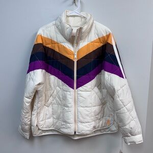 NWT Free People Women's Multicolor Chevron Packable Jacket